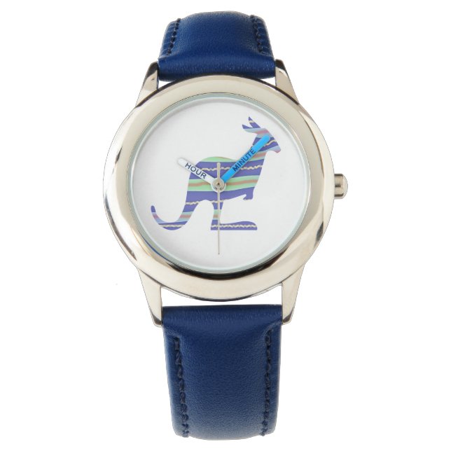 Montre Montre-poignet Kangaroo Bleu Enfants (devant)