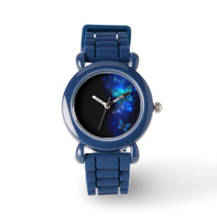 Montre Morpho Butterfly in the Dark Background