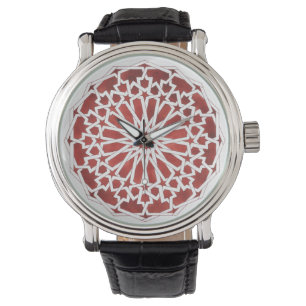 Montre Mosaïque marocaine rouge ALCAZAR
