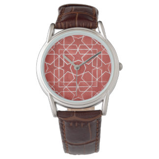 Montre Mosaïque marocaine rouge ROSETTE