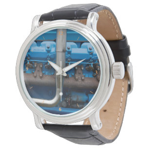 Montre Moteur de tracteur bleu