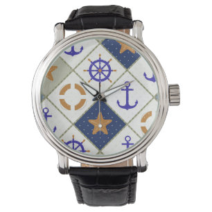Montre Motif 2 de thème de mer