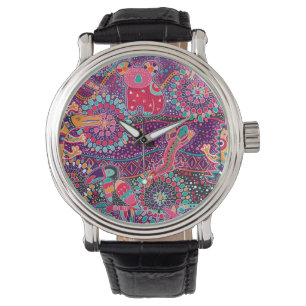 Montre Motif animal de style ethnique