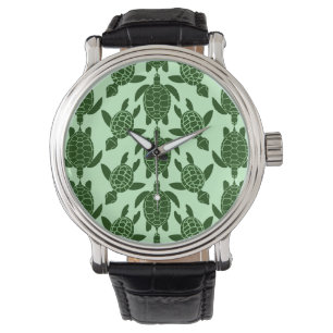 Montre Motif animal de tortue de mer verte joli