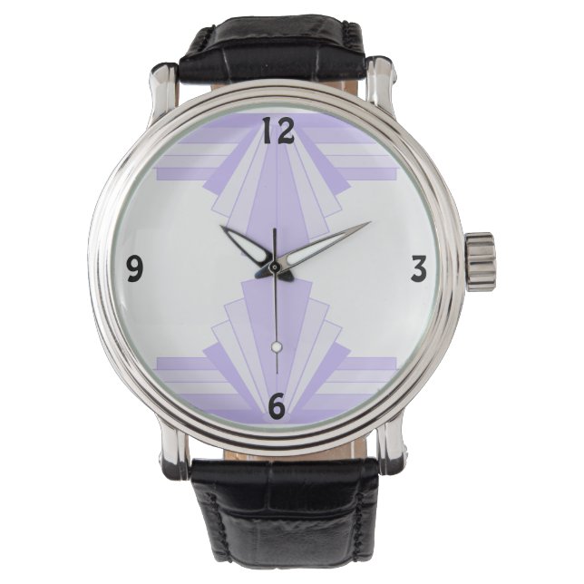 Montre Motif Art déco à Lilac (devant)
