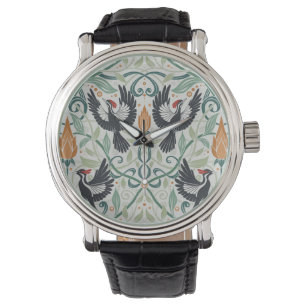 Montre Motif avec pic-blanc à bec ivoire