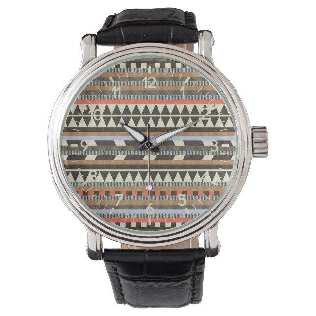 Montre motif aztec (devant)