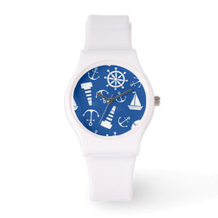 Montre Motif bleu de mer