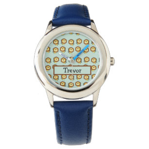 Montre Motif bleu lion mignon