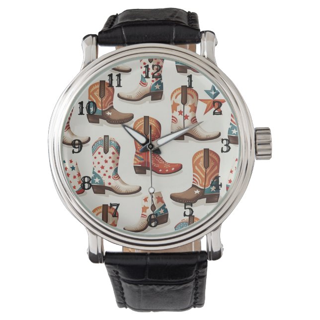 Montre Motif bottes Cowboy (devant)