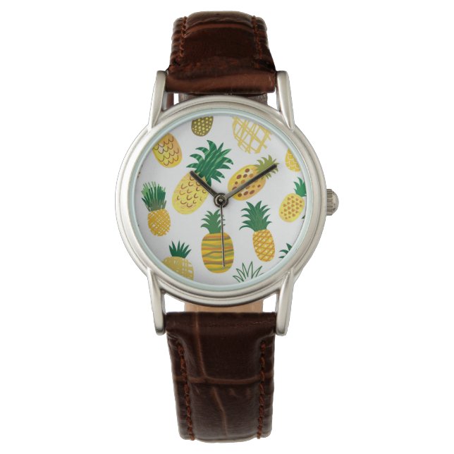Montre Motif branché à l'ananas (devant)