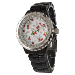 Montre Motif cerise 1