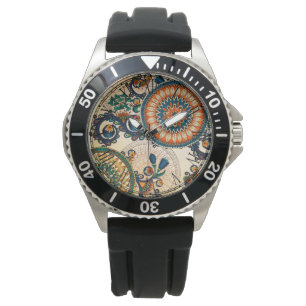 Montre Motif chic de Boho de hippie de Bohème colorée d