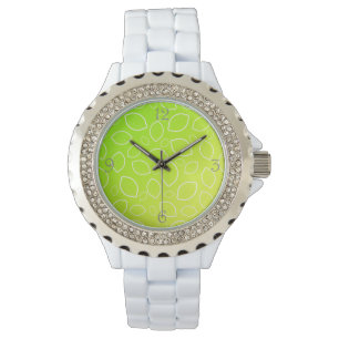 Montre motif citron vert frais d'été
