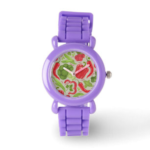 Montre Motif clair à base de légumes frais