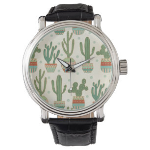 Montre Motif de cactus d'étape   de Geo de sud-ouest