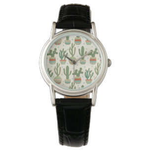 Montre Motif de cactus d'étape   de Geo de sud-ouest