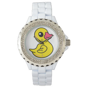 Montre Motif de canard en caoutchouc Imprimer