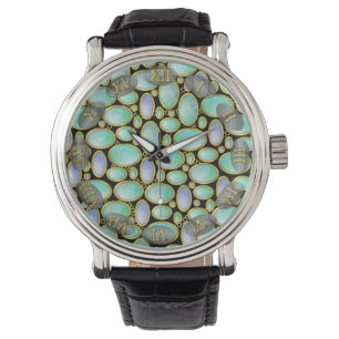 Montre Motif de chaîne Pendentif Opal Broch