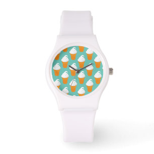 Montre Motif de cône de glace à la vanille