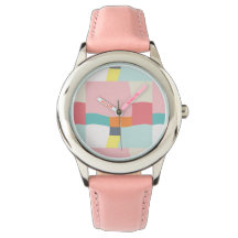 motif de couleurs joyeuses - rose, turquoise, oran