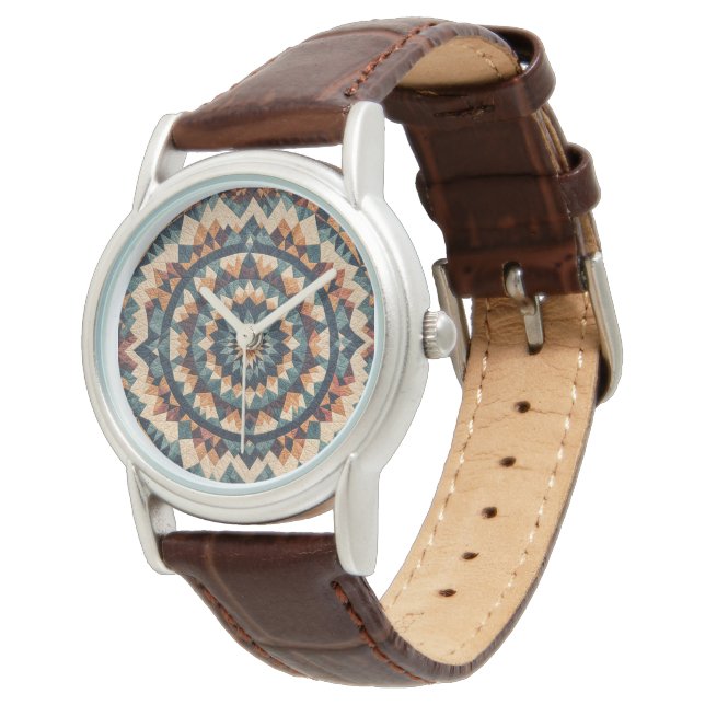 Montre Motif de courtepointe Kaleidoscope (Incliné)