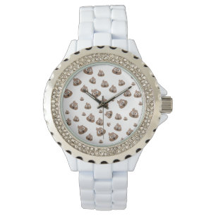 Montre Motif de Cute Poop Emoji