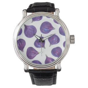 Montre Motif de figues aquarelle