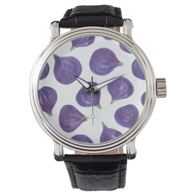 Montre Motif de figues aquarelle (devant)