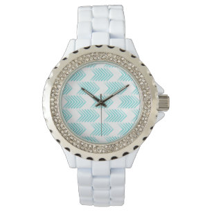 Montre Motif de flèche Tribal Turquoise