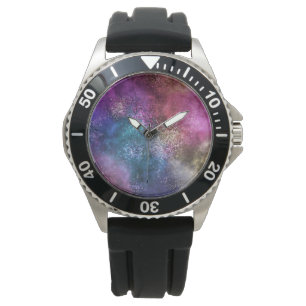 Montre Motif de galaxie coloré
