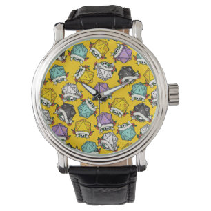 Montre Motif de jeu de dés D20