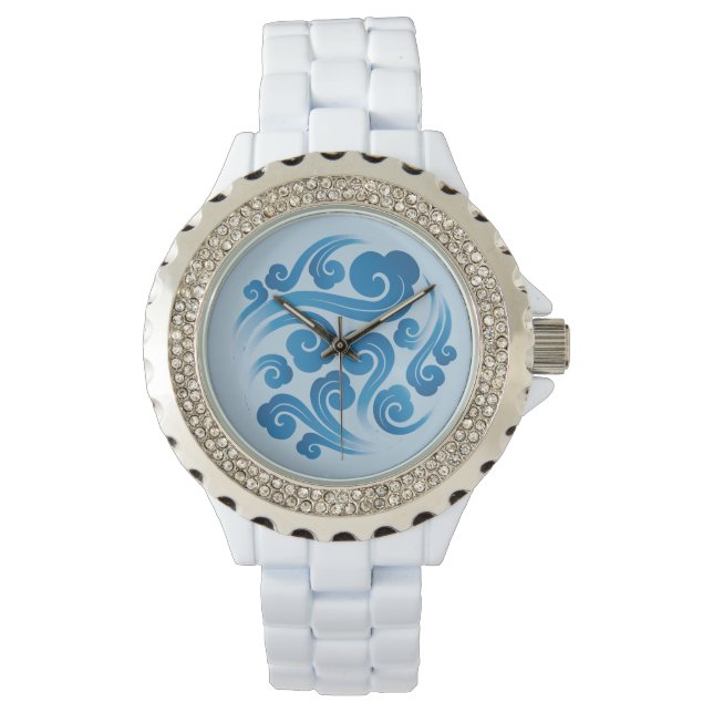 Montre motif de nuage chinois traditionnel (devant)