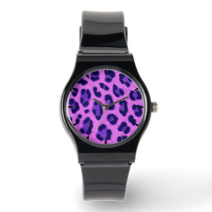 Montre Motif de peau Poster de animal violet rose