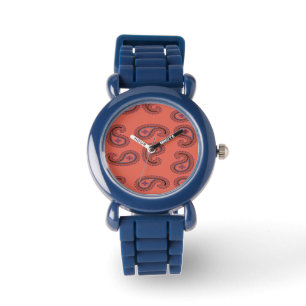 Montre motif de red paisley