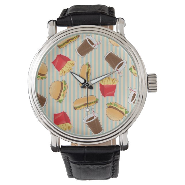Montre Motif de restauration rapide 2 (devant)
