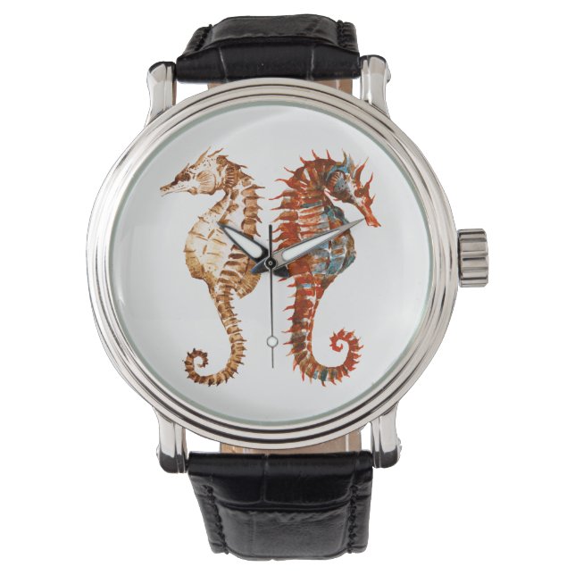 Montre Motif de Seahorse (devant)