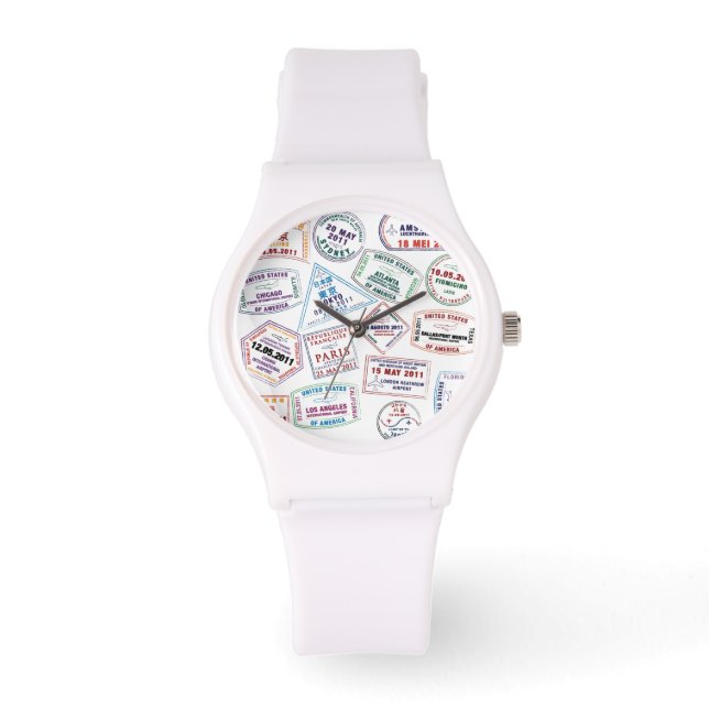 Montre Motif de tampon de passeport Imprimer (Recto)