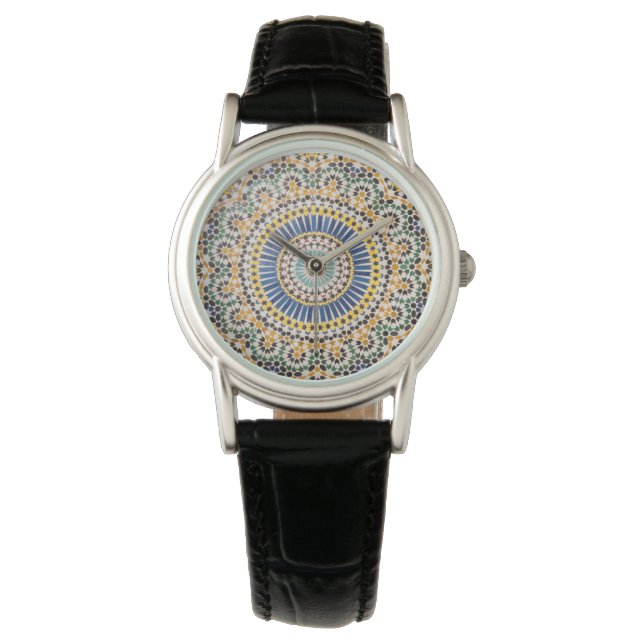 Montre Motif de tuiles géométriques, Maroc (devant)