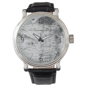Montre Motif d'écorce de bouleau