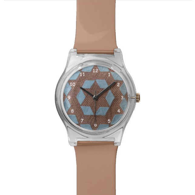 Montre - motif d'édredon (Fermer)