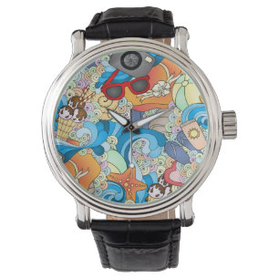 Montre Motif d'été