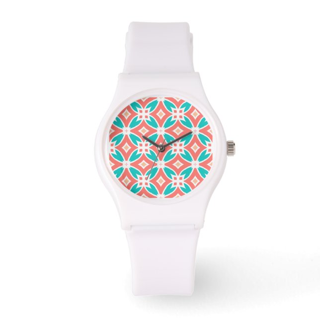 Montre Motif ethnique multicolore (Recto)