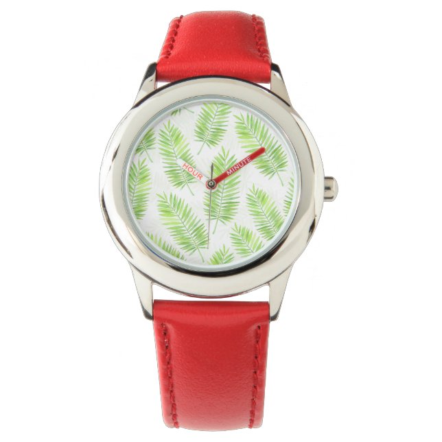 Montre Motif feuille Palm (devant)