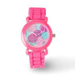 Montre Motif floral lumineux 2