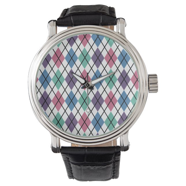 Montre Motif Jacquard de printemps (devant)