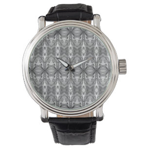 Montre Motif Kaleidoscope Abstrait - Gray Watch