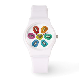 Montre Motif Kiwi Multicolore