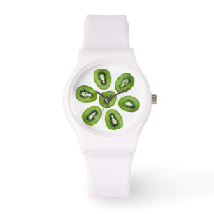 Montre Motif Kiwi vert