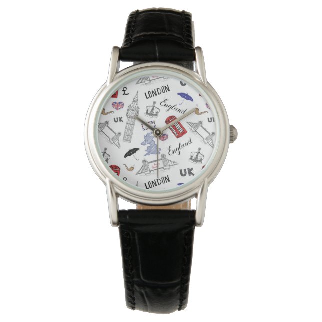 Montre Motif London City Doodles (devant)